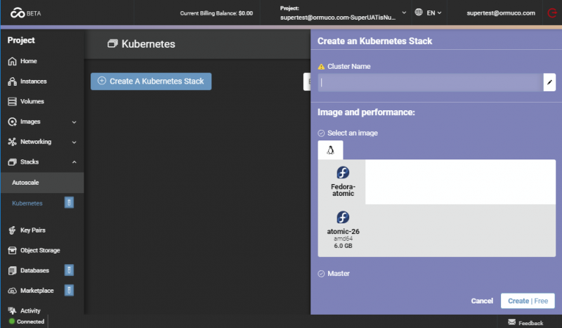 Kubernetes in Ormuco Stack